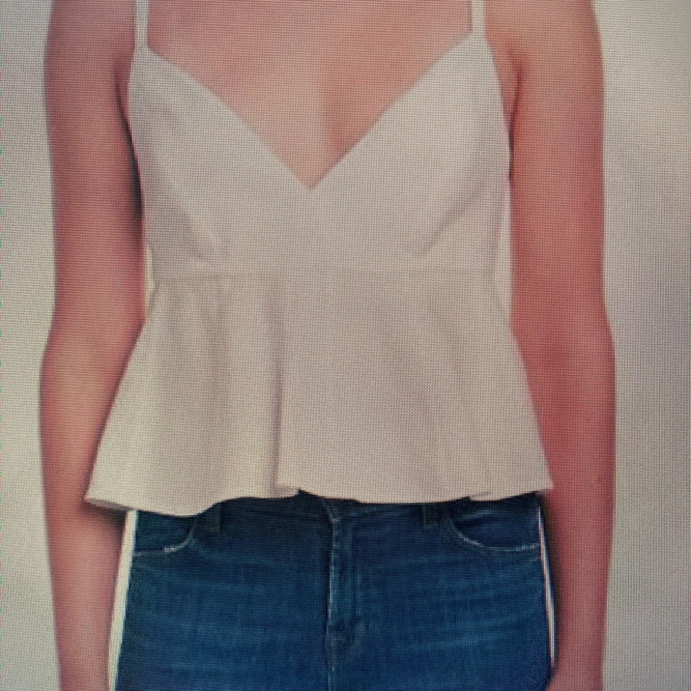 Bcbgmaxazria Meaghan Cropped Peplum Top.